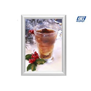 Quality A4 Poster Frame , Anodizing Silver Clip Open Profile Structure Graphic Display Holder for sale