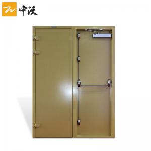 China 1.5 Hours 55 mm Stainless Steel Fire Rated Glass Doors For Hospital/ Opening Force 66 N on sale