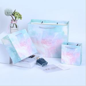 Quality Marble Pattern Business Gift Paper Bag Portable Shopping Clothing Packaging Bag for sale