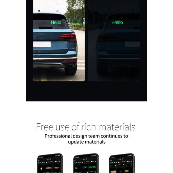 Smart Rear Windshield Led Display For Fleet Advertising Personalized Designs
