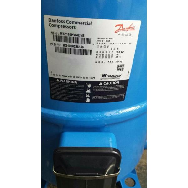 13HP MTZ160HW4DVE R404a Air Cooled Dan-foss Maneurop Piston refrigeration compressor MTZ160-4VI