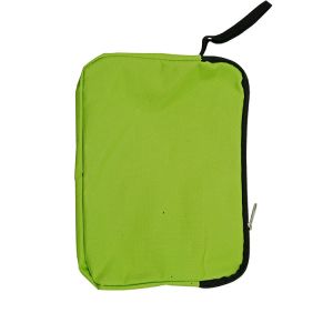 Green Zippered Document Tote Polyester Tote Bags Customized