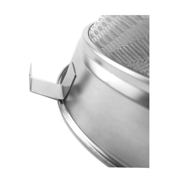 8 Inch Commercial Colander Fine Mesh Filter Stainless Steel Chinois Mesh Strainer Strengthening Rib Strainer