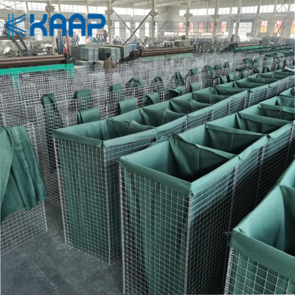 5mm Galfan Wire Mesh Welded Gabion Defense Barrier