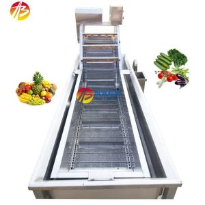 Quality Industrial Fruit Seafood Cleaning Machine with Advanced Bubble Washing Technology for sale