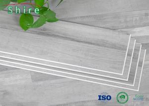 China SPC Wood Grain Vinyl Flooring , Interlock Click Lock Vinyl Flooring Anti Dent Scratche on sale