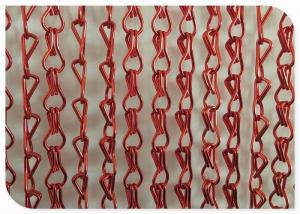 Red Metal Chain Fly Pest Insect Door Screen Curtain With Length / Width Customized