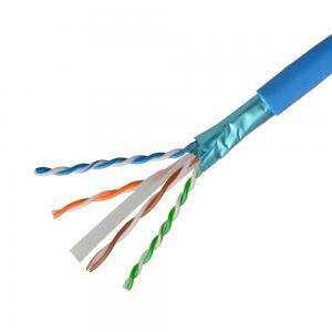 Quality 4 Pairs CCA Cat6a Lan Cable Utp Ftp Cat5e Network Cable HDPE Insulation for sale