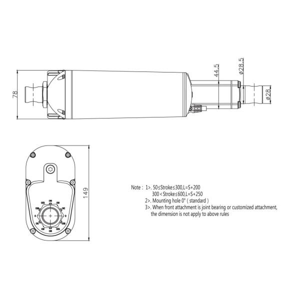 203mm stroke 8'' 12vdc electric linear actuators for manure spreader
