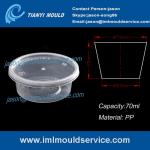 70ml or 2oz thin walled disposable plastic sugar bowl mould with lids