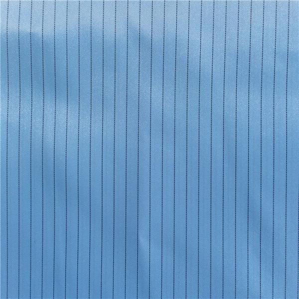 100D Polyester Twill Anti Static ESD Stripes Fabric for Clearing Room Overoll Material