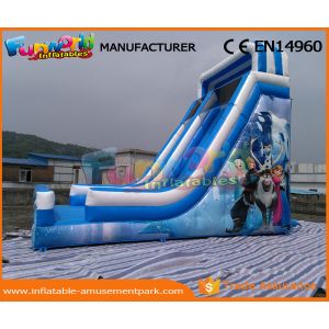 Quality Blue PVC Tarpaulin Frozen Commercial Inflatable Slide Inflatable Dry Slide for Kids for sale