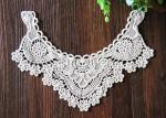 Delicate Chemical Lace Collar Applique With Cotton Embroidered Floral For Neck