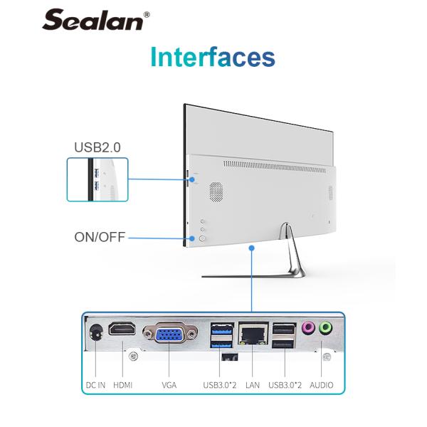 23.8 Inch HD Screen Monoblock AIO Desktop Computer I3 I5 I7 optional