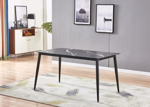 Buy Painted Petal Leg 90cm 50kgs Modern Black Dining Table at wholesale prices