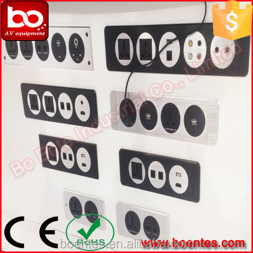 Multi-functional Wall Mount Media Hub Socket for Hotel TV AV Solutions