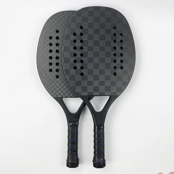 Carbon Texture Beach Tennis Rackets 18K Professional Beach Paddle Ball Racket
