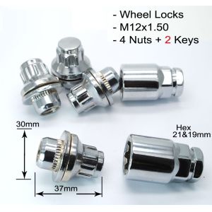 Quality NLS004-07 Oem Wheel Rim , 0.5 Kg Locking Lug Nuts ISO9000 Certification for sale