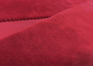Quality 240GSM Stretchy Super Soft Velvet Fabric Dark Red 92 Polyester 8 Spandex for sale
