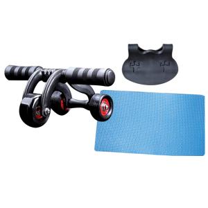Quality PVC Foam Gym Exercise Wheel Abdominal Three Wheels Ab Roller Exercises for sale