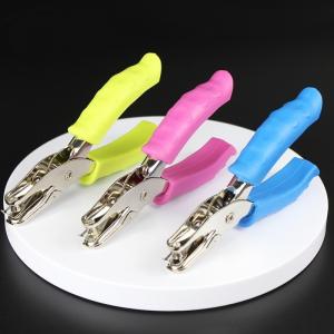 China Green Hand Held Hole Punch for DIY Card No. of Holes 1 6mm Circle Metal Paper Puncher on sale