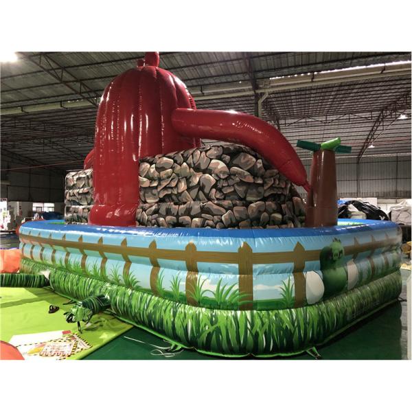 China factory Funny angry bird inflatable kids bounce house bouncer bouncy castle combo for sale