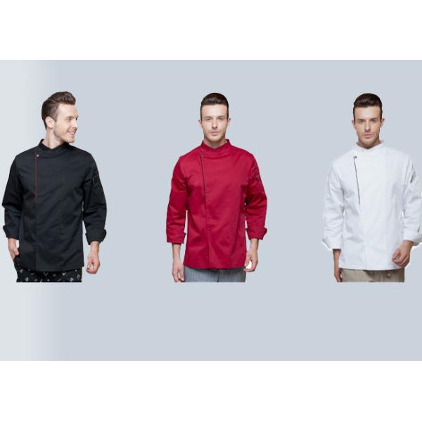 Long Sleeve Western Style Hotel Chef Uniform / White Chef Coat