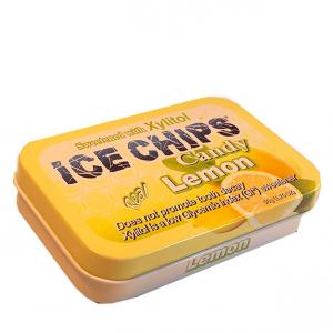 Quality Food Grade Tin Box Ice Chip Tin Container 4C Printed Small Mint Tin with Hinge for sale