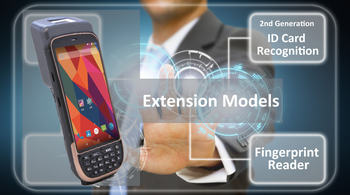 Portable PDA Thermal Printer , 1D 2D Handheld Barcode Scanner Android With Display