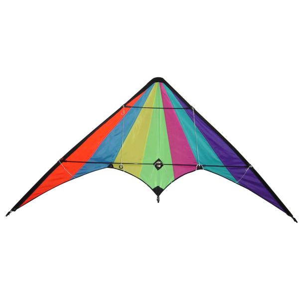Easy Assembled Delta Stunt Kite With Rainbow Pattern Customized Color