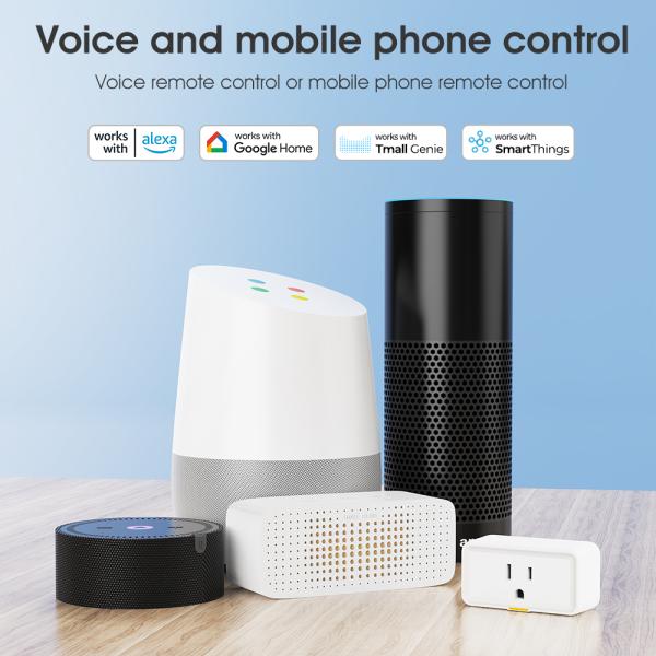 Tuya socket Power Monitor Plug APP Voice Works with Alexa Google Home Smart Type c WiFi RF433 Outlet Plug