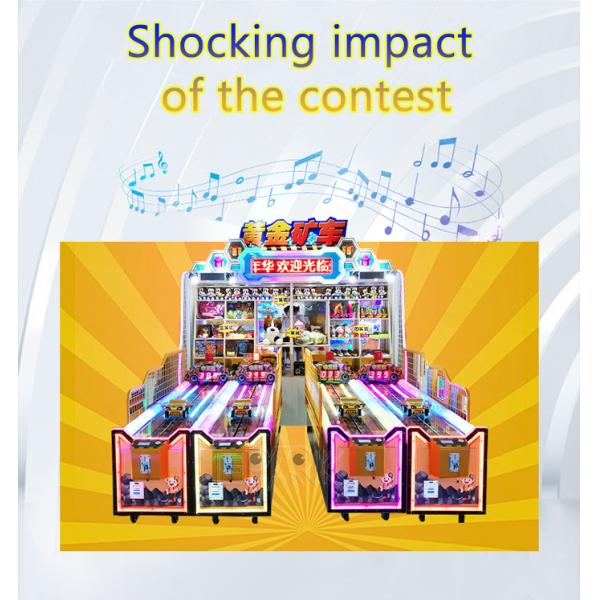 Four Player Golden Minecart Amusement Game Machines