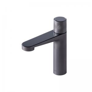 Quality 200mm Height Matte Black Single Hole Faucet Bathroom Brass Faucet Tap for sale