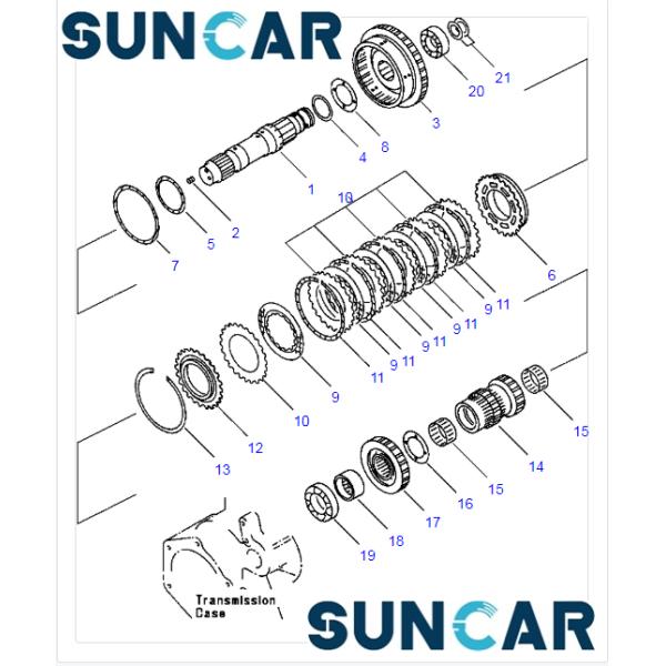 419-15-12580 4191512580 Gearbox Seal Ring Piston For Wheel Loader Komatsu Transmission Clutch