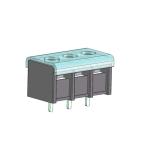 WCON B Type 1*3P 7.62 Terminal Block Connector Without Fix Hole&With CAP H=14.7