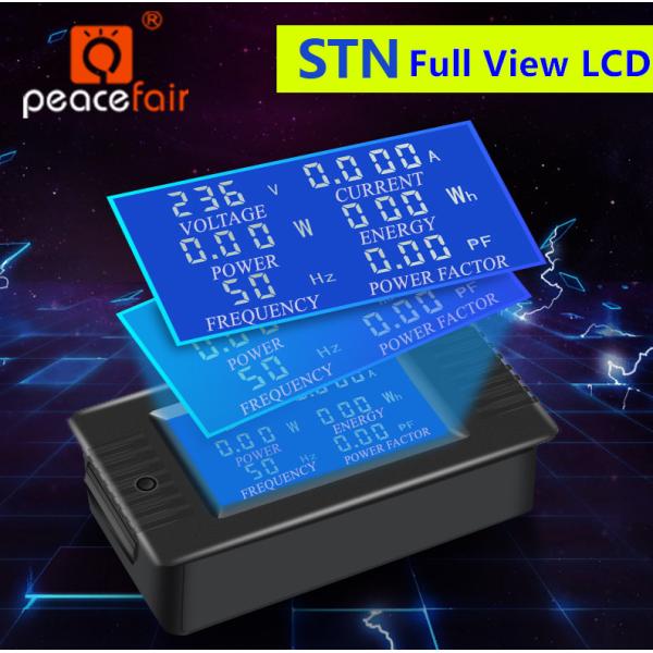 LCD Display 100A Digital Ammeter Voltmeter Power With Split CT CE FCC