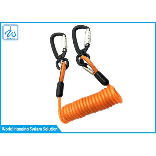 High Tensile Vinyl Coating Galvanized Cable Spring Lanyard Sling For Automobile Door Bolt