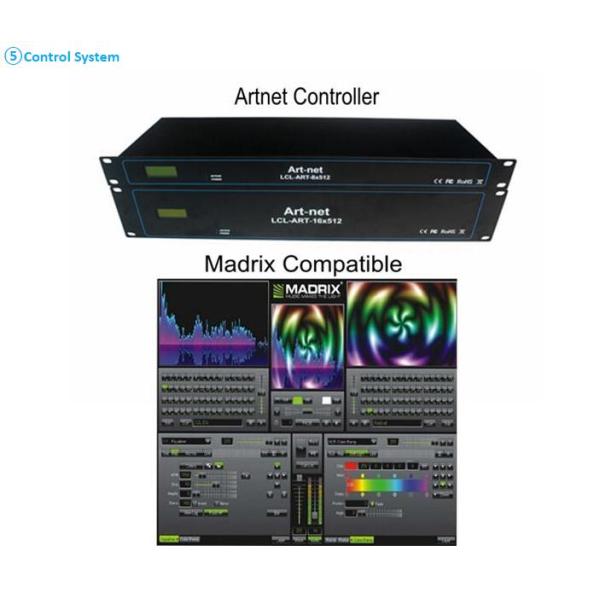 3D Effect Remote Control DMX512 Geometry LED Bar Creative Design RGB DMX Led 3D Bar Stage Lighting Meteor Tube