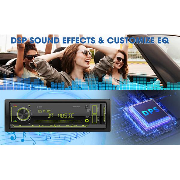 Real Time Clock Android Auto Single Din MP3 Car Radio BT 5.0 Physical Touch Screen