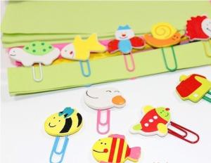 China Fashion cute cartoon animals paper clips wooden paper clips on sale