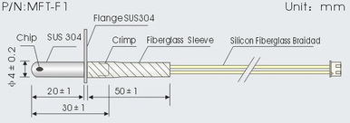 Water Dispenser 100K Flanged Temperature Sensors Air Fryer MFT-F17 Series 0