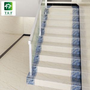 Quality Villa Porcelain Tile For Stairs Glossy Finish Blue and yellow Color for sale