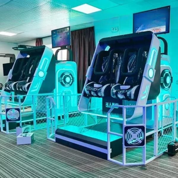 Dreamland amusement park arcade games 9d vr simulator 2 seats 720 vr flight simulation rides