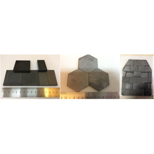 Anti 7.62 Bullets Silicon Carbide Bulletproof Ballistic Tiles , SIC Ceramic Tiles