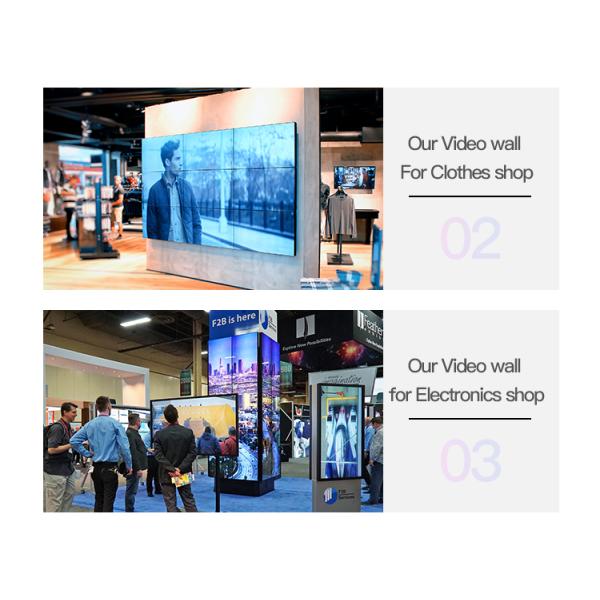 240V Display LCD Media Wall 49Inch 2x3 Panels For Video Wall