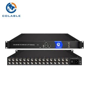 Quality 16 CH DVB S2 ISDB T DVB IP Gateway With IP MPTS SPTS Output COL5816B Durable for sale