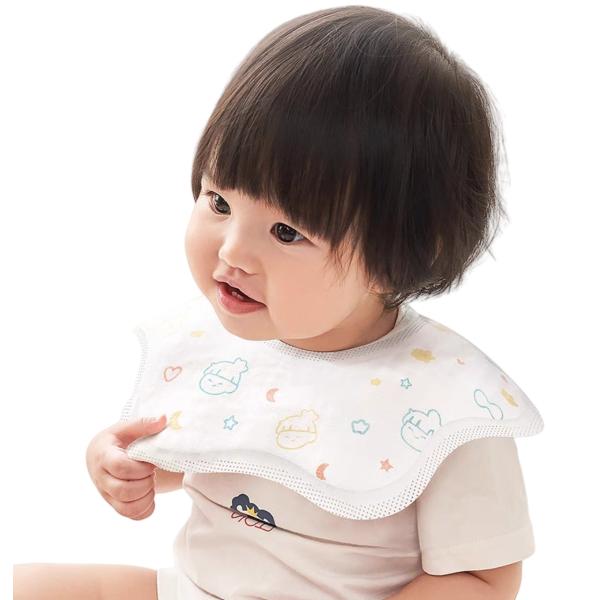 Gentle Round Shape Newborn Dribble Bibs Dribble Catcher Bibs