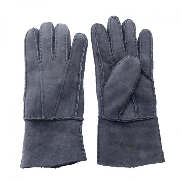 Winter Merino Leather Shearling Sheepskin Gloves Hand Sewing Multi Color
