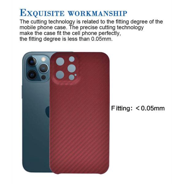 Red Color Camera Full Protection Aramid Case SGS For iPhone 12 Pro Max