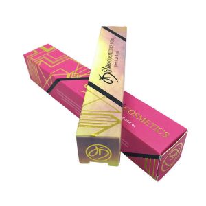 Quality Matt Lamination Cosmetic Packaging Box Recycled Relief Pattern Lip Gloss Packaging Box for sale